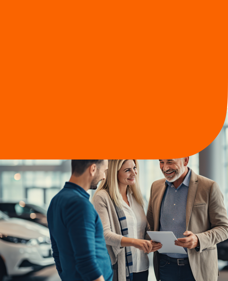 A couple discusses a new car choice