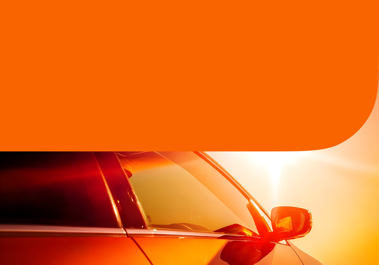A car in the sun