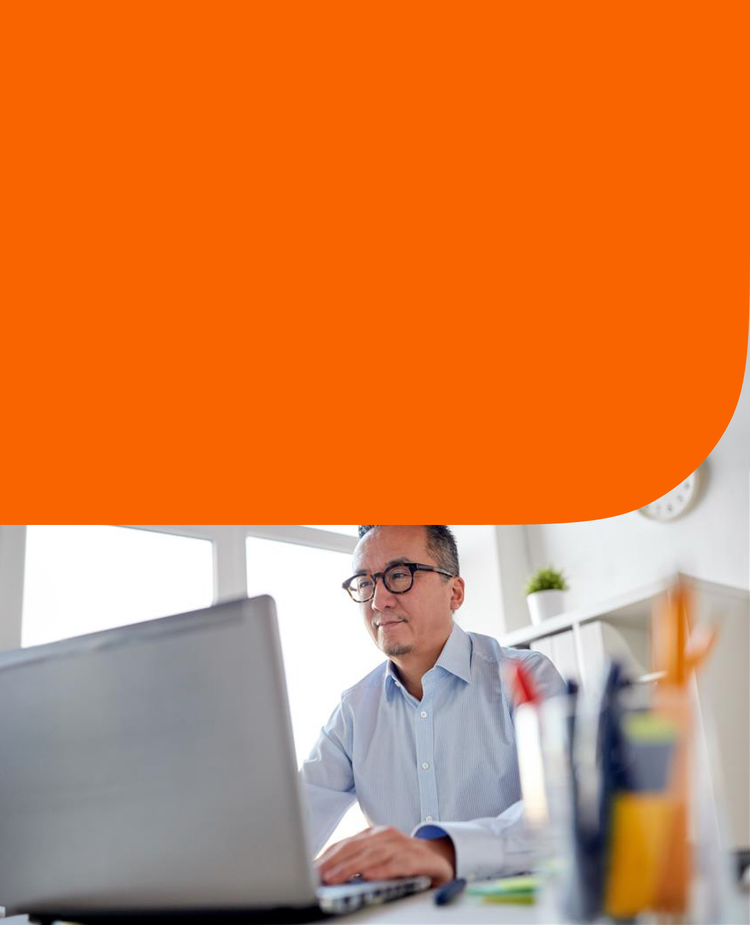 A man checks his credit report