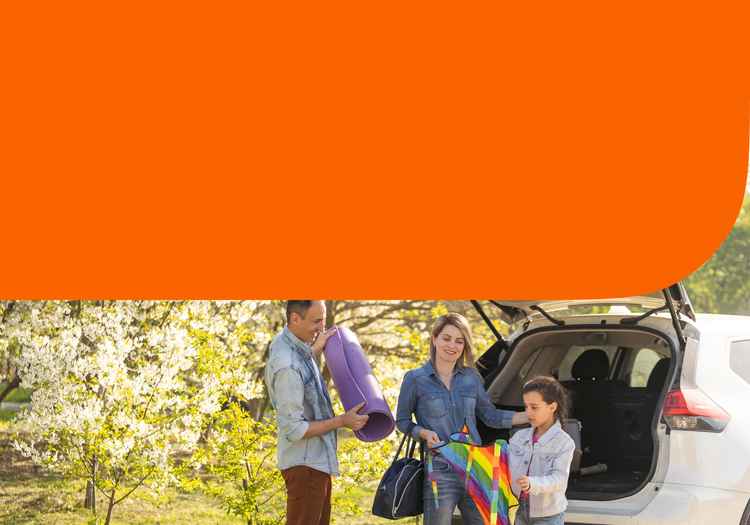 A family with their SUV
