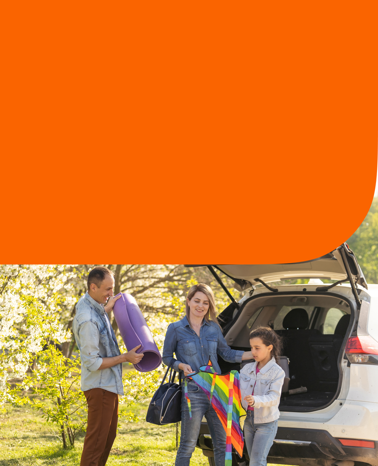 A family with their SUV