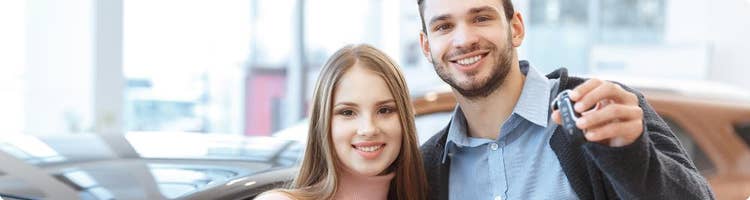 Generation Z car buyers at dealership