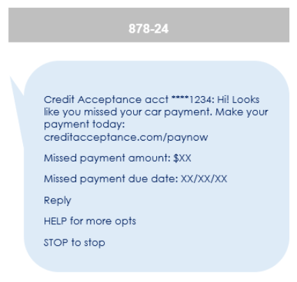A screenshot of a credit acceptance account AI-generated content may be incorrect.