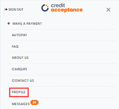 A screenshot of a credit acceptance form Description automatically generated